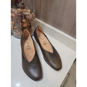 Think! Leather Pumps Brown Low Heels Shoes EU 41 Whimsy Artsy